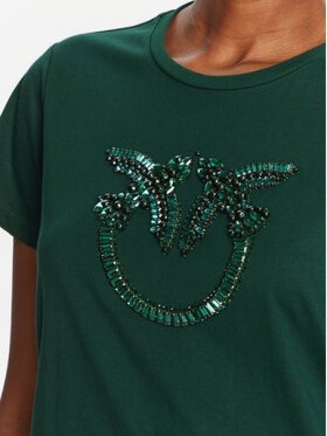 PINKO T-Shirt Quentin 100535 A2RN Zielony Regular Fit