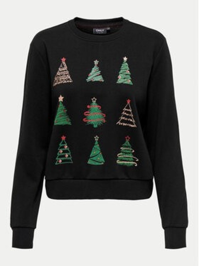 ONLY Bluza Yda Xmas 15270956 Czarny Regular Fit
