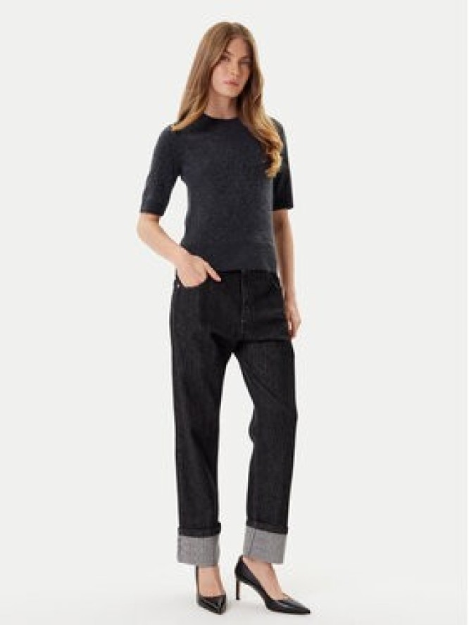 Rinascimento Jeansy CFC0125150003 Czarny Loose Fit