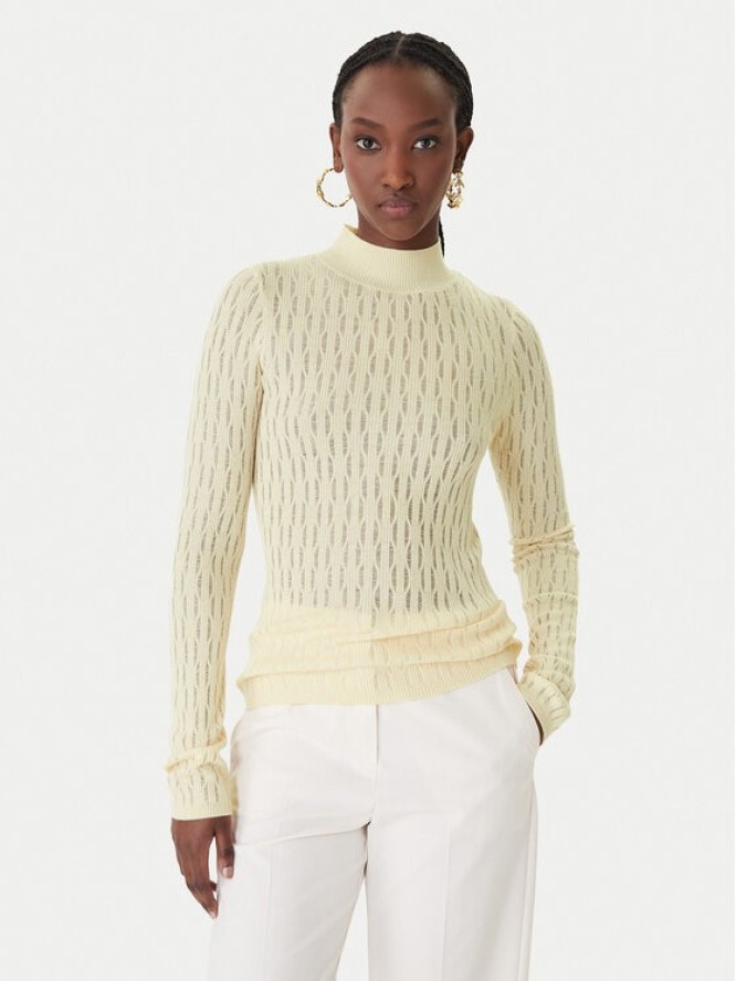 Patrizia Pepe Sweter 8K0368/K307-W409 Beżowy Regular Fit