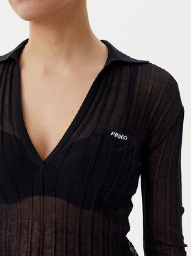 PINKO Bluzka Rex Ford Polo 105151 A2LS Czarny Slim Fit