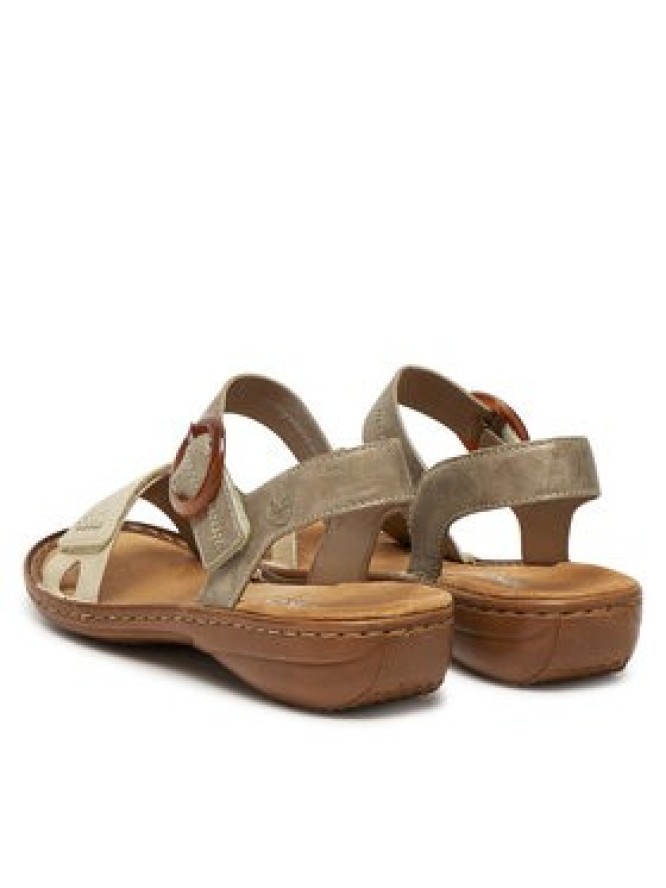 Rieker Sandały 608Z3-60 Beżowy