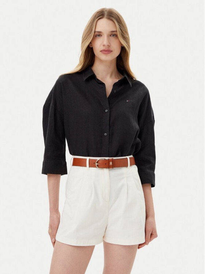 Tommy Hilfiger Koszula WW0WW46169 Czarny Loose Fit