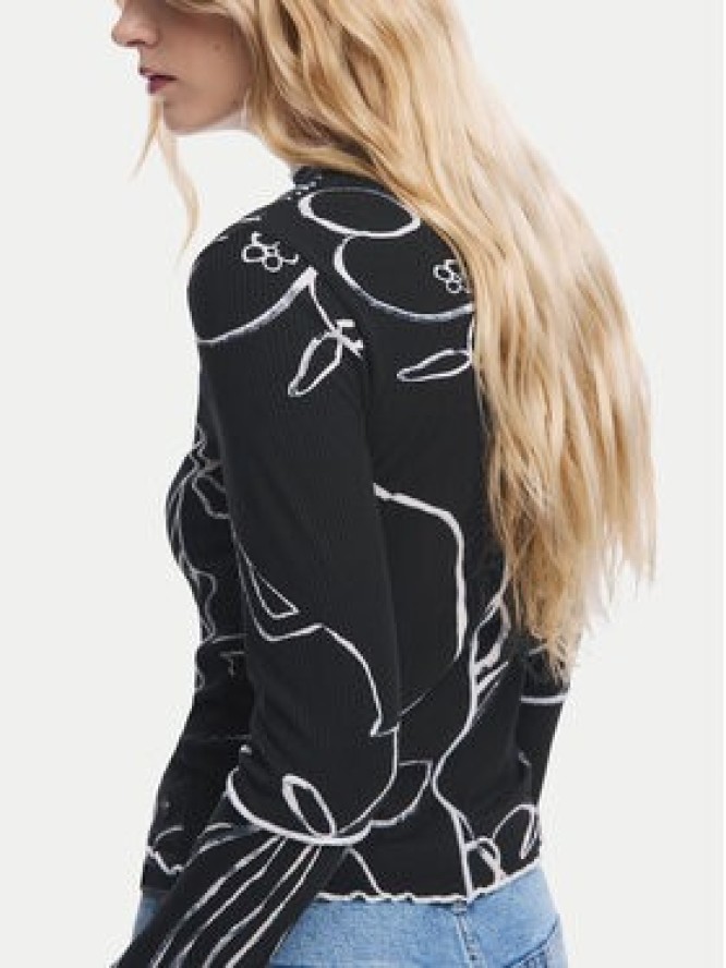 Desigual Bluzka Londres 25WWTK49 Czarny Regular Fit