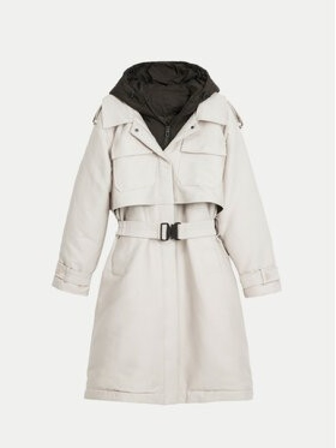 Desigual Kurtka przejściowa Empire 25WWEW58 Écru Regular Fit