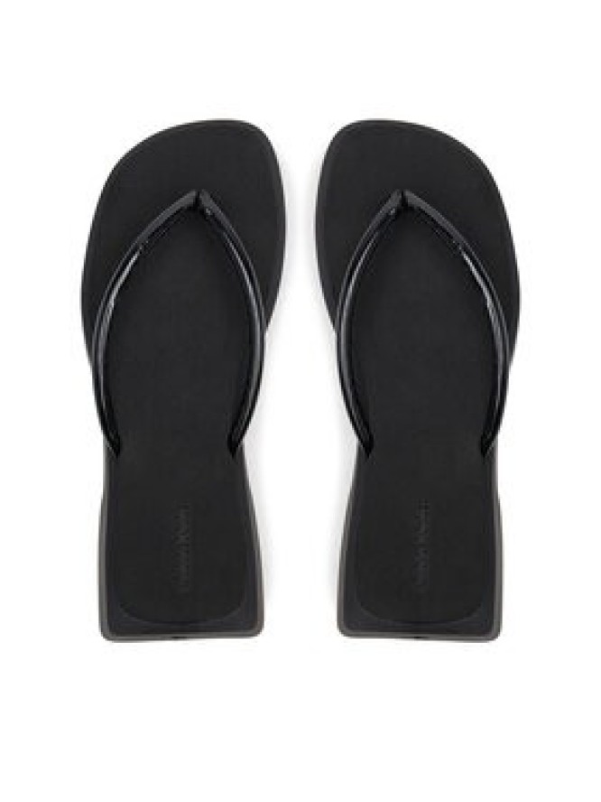 Calvin Klein Jeans Japonki Sq Low Wedge Sandal Stitch YW0YW01716 Czarny