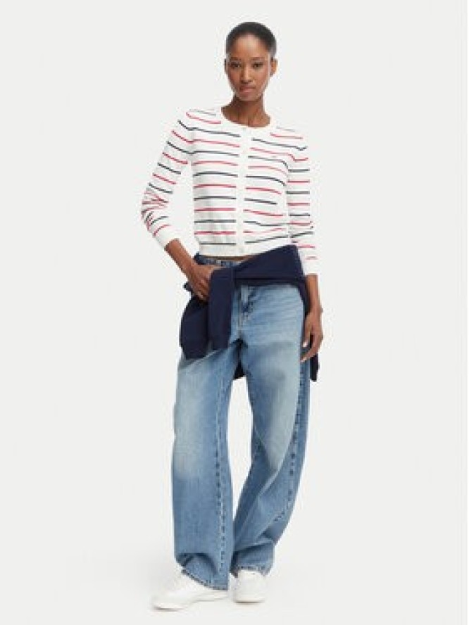 Tommy Jeans Kardigan DW0DW20976 Biały Regular Fit