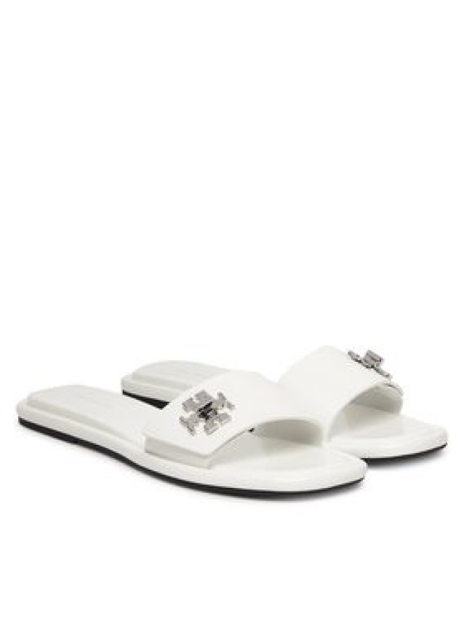Tory Burch Klapki T Lock Slide 164676 Biały