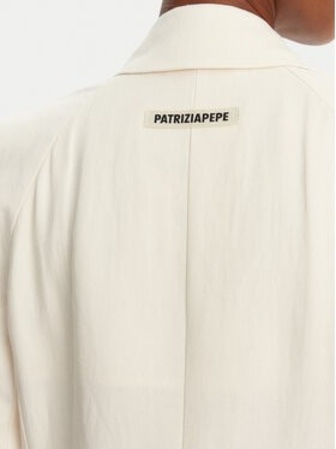 Patrizia Pepe Marynarka 2S1524 A052 B823 Écru Regular Fit