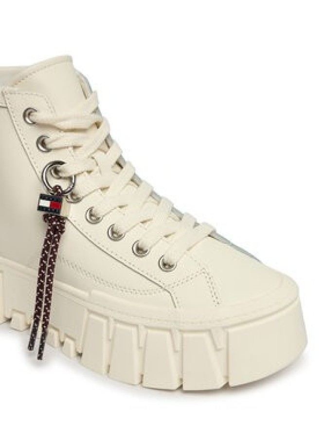 Tommy Jeans Sneakersy Tjw Platform Sneaker Leather Mc EN0EN03133 Kremowy