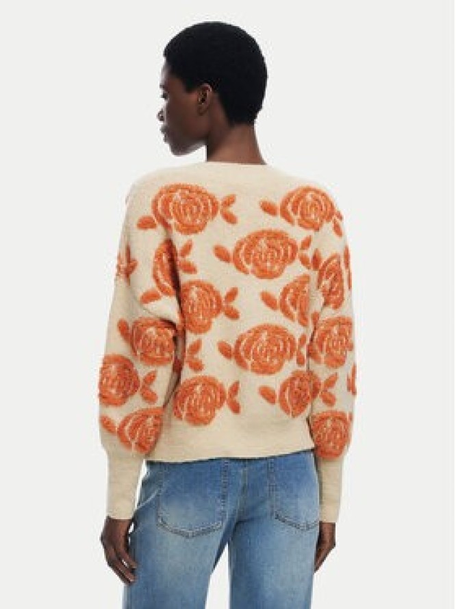 Desigual Kardigan Carter 25WWJF22 Beżowy Relaxed Fit
