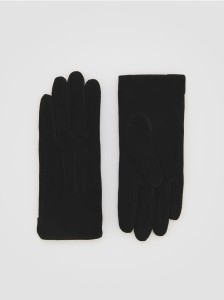 Zamszowe rękawiczki - czarny