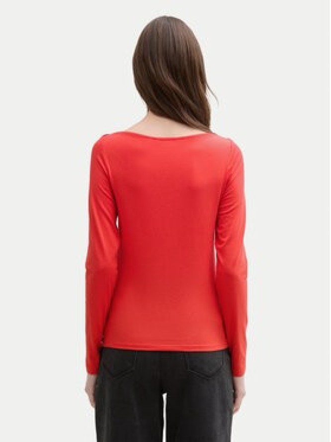 Tom Tailor Denim Bluzka 1045412 Czerwony Slim Fit