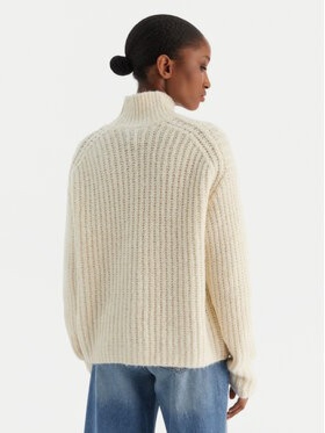 Calvin Klein Jeans Golf Brushed Wool Ls LV044D361G Biały Regular Fit