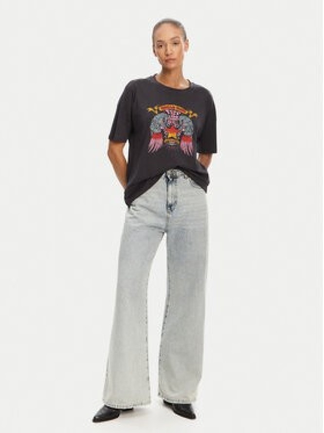 Noisy May T-Shirt Ida 27034417 Szary Relaxed Fit