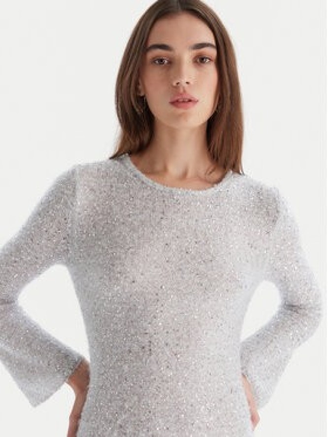 Marella Sukienka dzianinowa Arles 2523326042 Écru Slim Fit