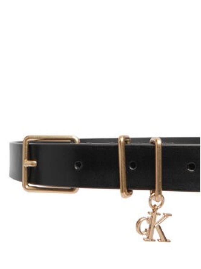 Calvin Klein Pasek Logo Charm Belt LV04F7086G Czarny