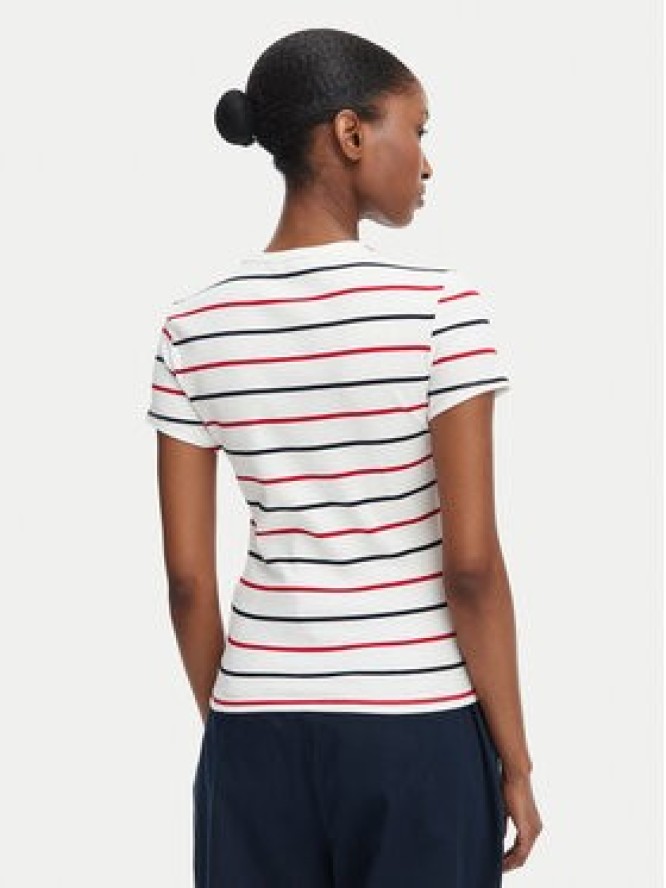 Tommy Jeans T-Shirt Essential DW0DW17383 Biały Slim Fit