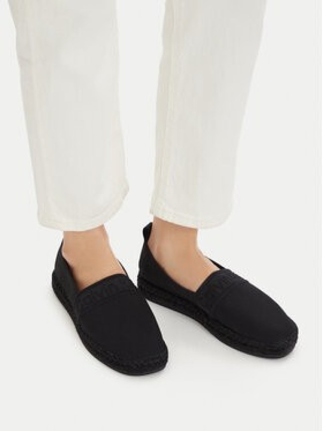 Calvin Klein Espadryle Oblique Espadrille Webbing HW0HW02934 Czarny