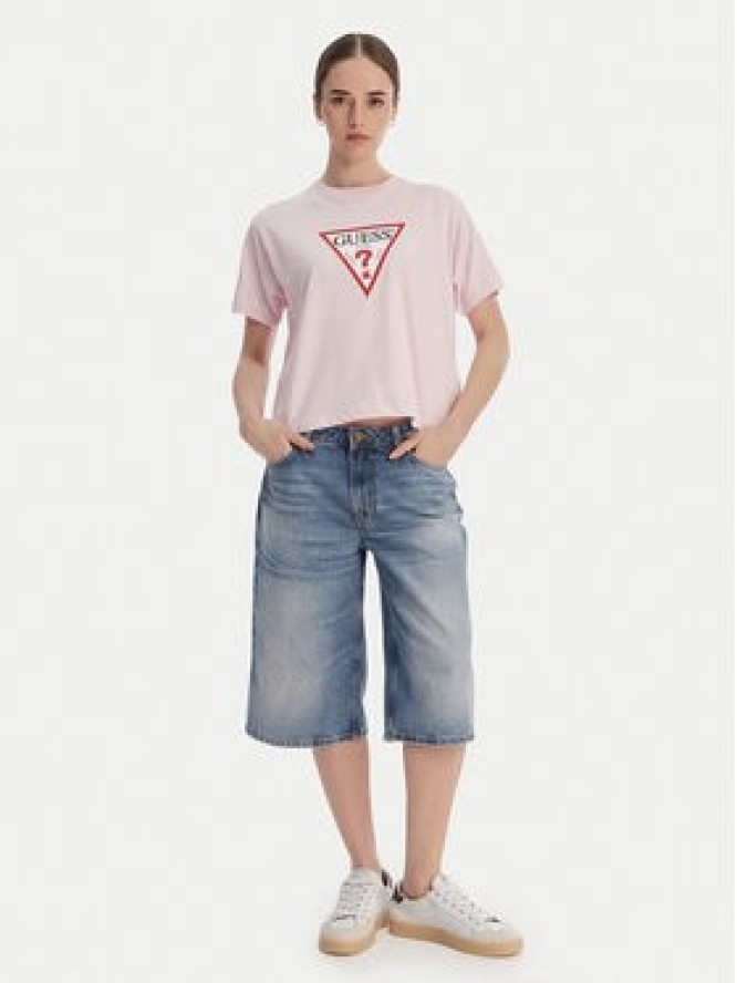 Guess Jeans T-Shirt W4YI73 K8HM0 Różowy Regular Fit