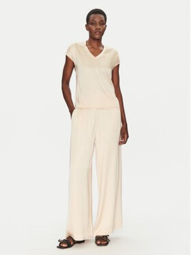 ViCOLO Bluzka TD0009 Beżowy Relaxed Fit