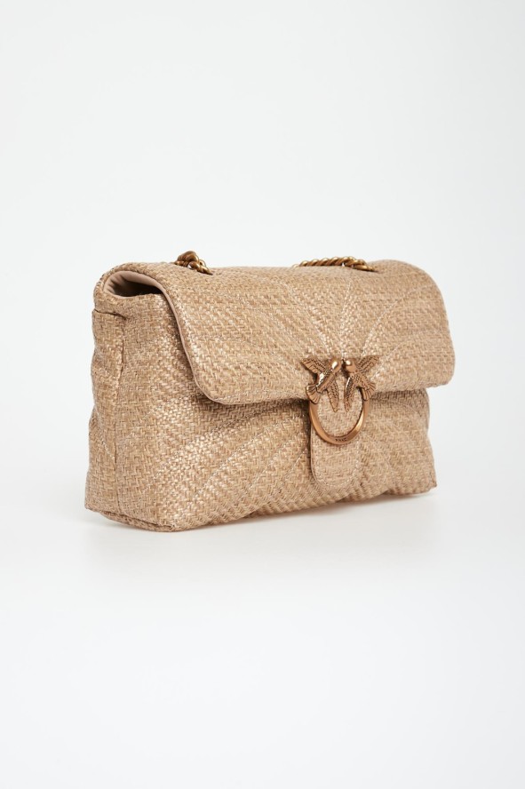 Torebka damska z rafii Love Bag Puff PINKO