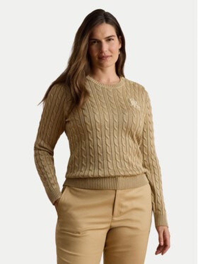 LAUREN RALPH LAUREN Sweter 200P14039006 Beżowy Regular Fit