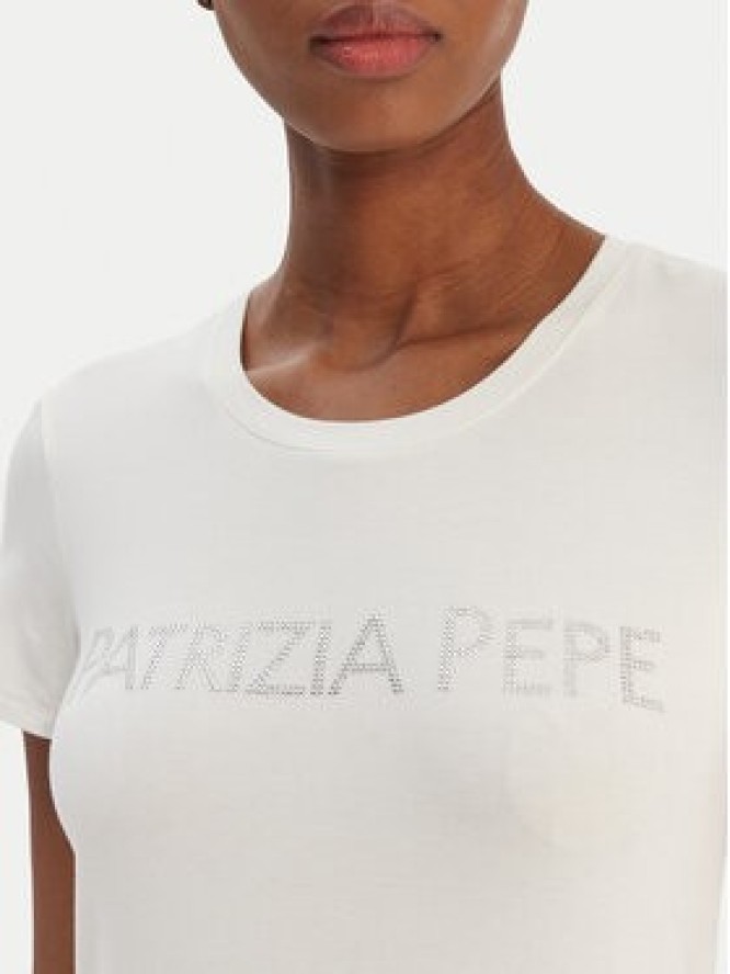 Patrizia Pepe T-Shirt CM1419/J013-W146 Biały Regular Fit