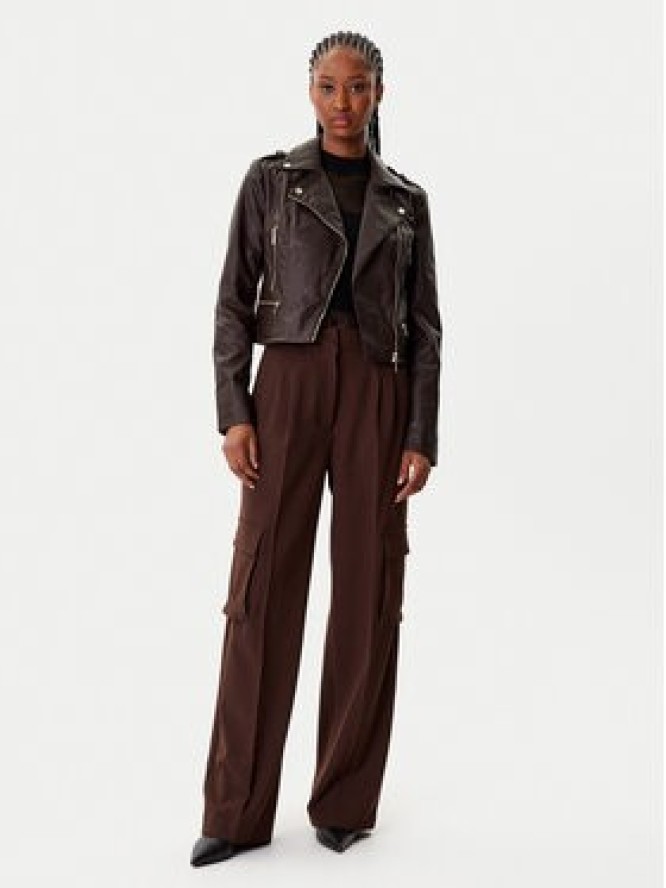 Morgan Kurtka z imitacji skóry 202-GRAMMO.N Brązowy Regular Fit