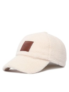 Calvin Klein Czapka z daszkiem All-Over Sherpa W/ Patch Cap LV04F5096G Kremowy