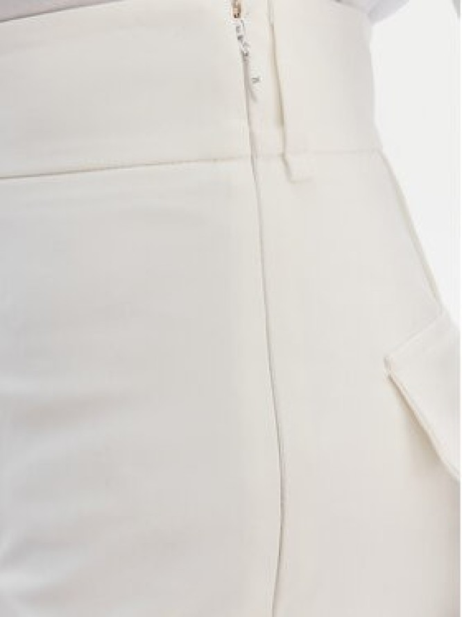 Elisabetta Franchi Spódnica ołówkowa GO-159-61E2-V360 Écru Regular Fit