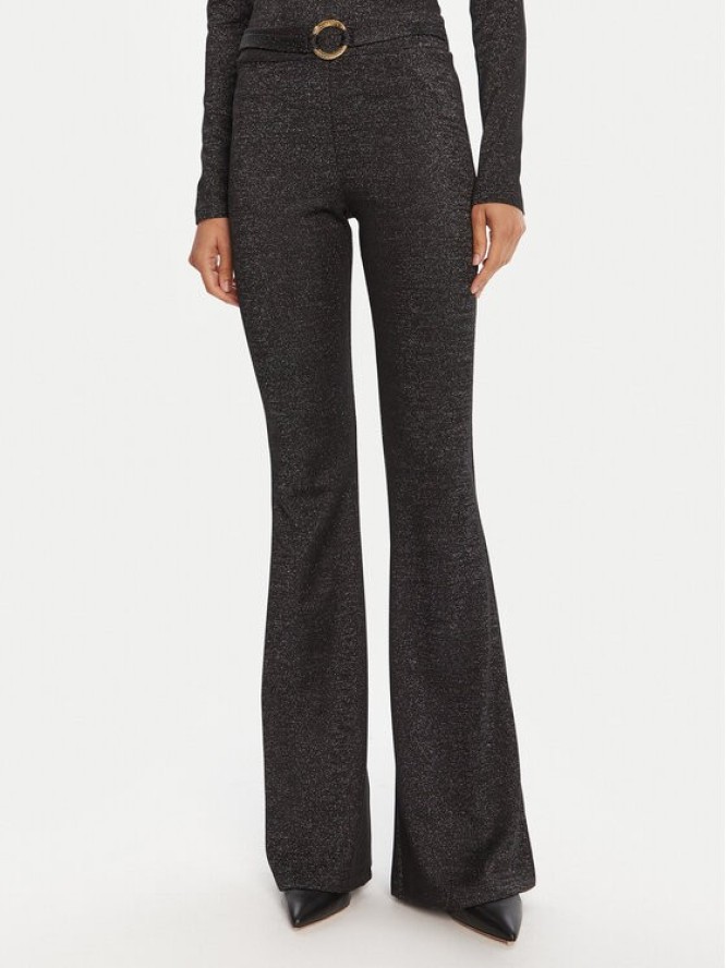Just Cavalli Spodnie materiałowe 79PAC101 J0251 Czarny Flare Fit