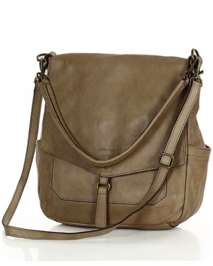 Duża listonoszka MARCO MAZZINI beżowa taupe v187b