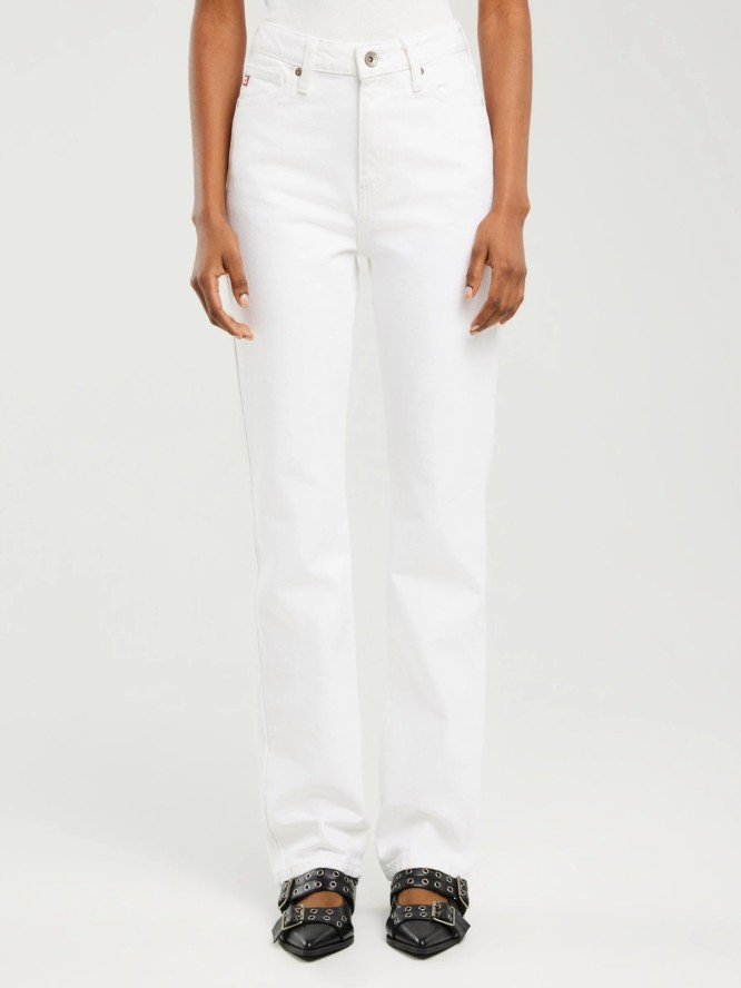 Jeansy damskie z prostą nogawką białe Winona 101