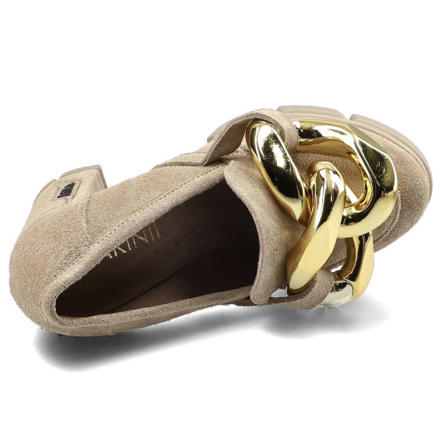 Beżowe Półbuty Carinii Damskie Eleganckie Obuwie