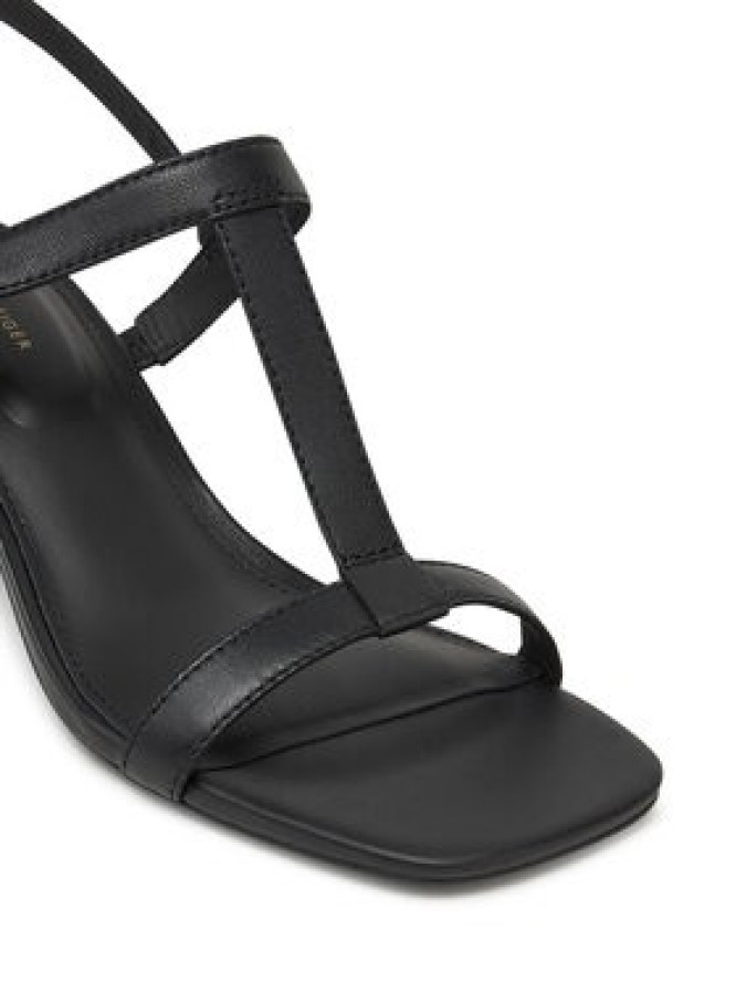 Tommy Hilfiger Sandały Leather Block Heel Sandal FW0FW08532 Czarny