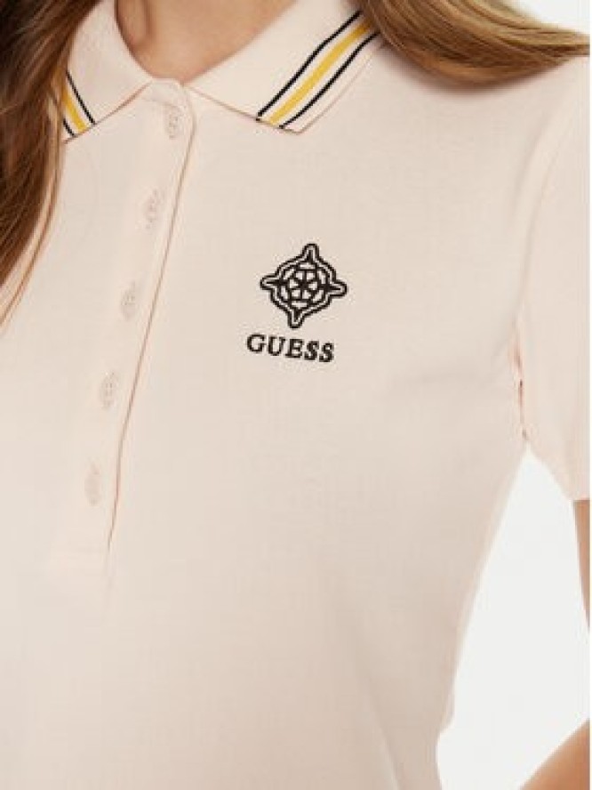 Guess Polo V5RP02 KCOK1 Écru Regular Fit