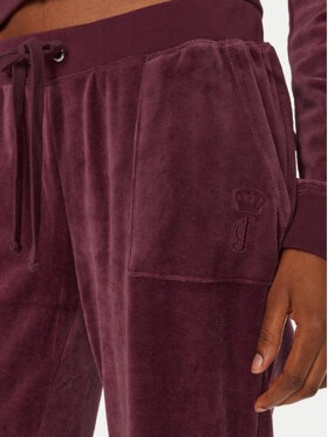 Juicy Couture Spodnie dresowe Caisa JCSEBJ008 Bordowy Slim Fit