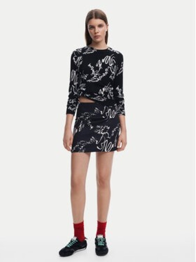 Desigual Spódnica mini 25SWFW03 Czarny Regular Fit