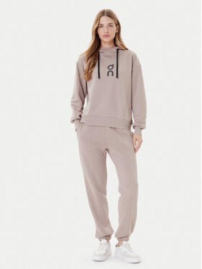 On Bluza Club Hoodie 1WE1004 Beżowy Relaxed Fit