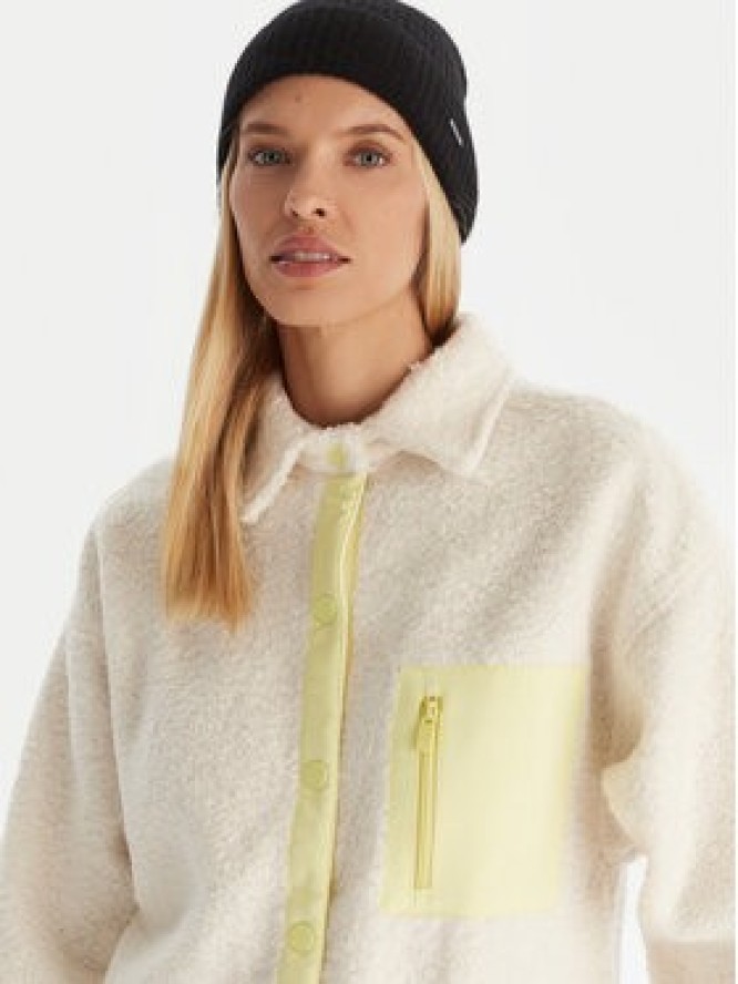 Roxy Polar Chloe Kim Polar Shacket ERJPF03231 Écru Regular Fit