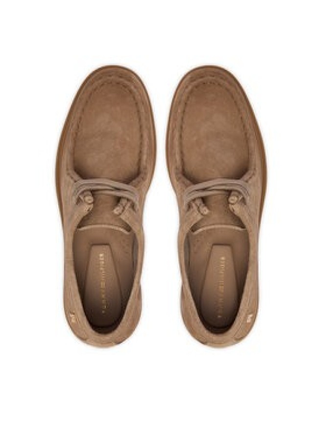 Tommy Hilfiger Półbuty Lightweight Suede Apron Toe FW0FW09262 Beżowy