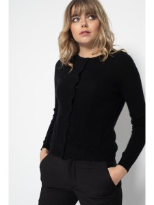 Perfect Cashmere Kaszmirowy kardigan "Amy" w kolorze czarnym rozmiar: S