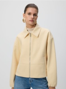 Kurtka z kołnierzem - jasnożółty