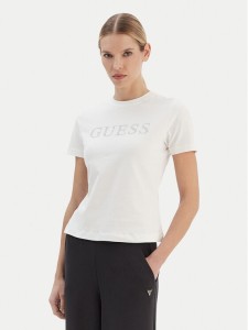 Guess T-Shirt V6RI20 J1314 Biały Regular Fit