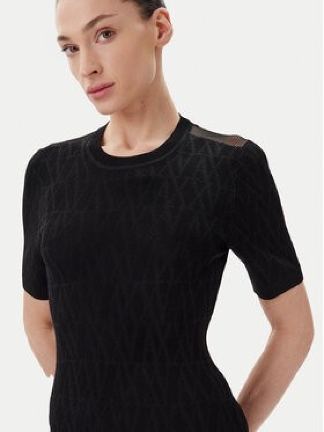 Armani Exchange Sukienka dzianinowa XW000581 AF12875 FC043 Czarny Slim Fit