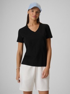 T-shirt regular gładki damski 4F 4FRMM00TTSHF3618