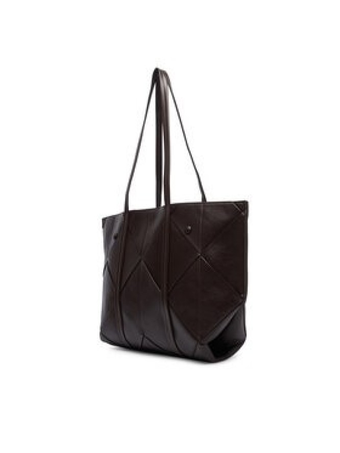 Calvin Klein Torebka Woven Medium Carryall LV04F3548G Brązowy