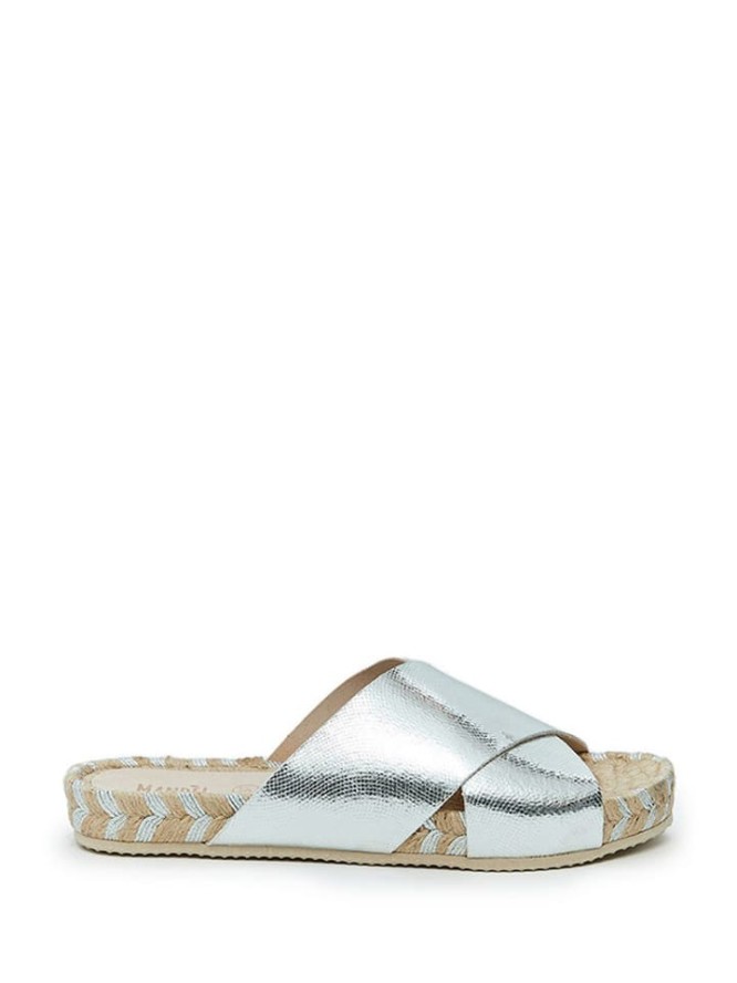 Mandel Klapki w kolorze srebrnym rozmiar: 39