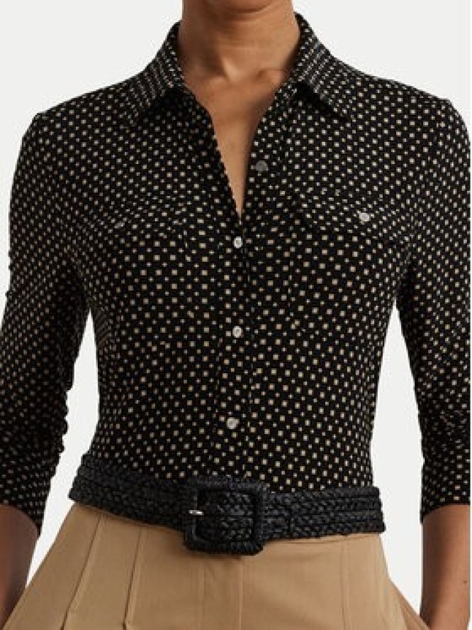 LAUREN RALPH LAUREN Koszula 200971090001 Czarny Slim Fit